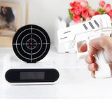 Novelty Laser Gun Target Shooting Digital Alarm Clock