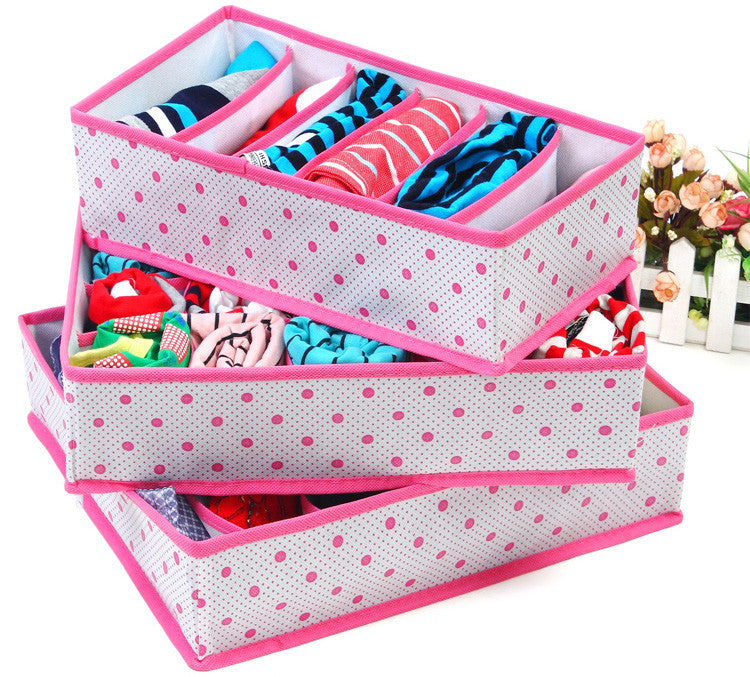 New 3 Pcs/set Storage Box Set For holder Bra Underwear Tie Socks with 6/7/24 cell
