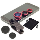 Universal 3in1 Clip-On Fish Eye Lens Wide Angle Macro Mobile Lens For iPhone 4 5 Samsung Galaxy S4 S5 All Phones fisheye