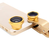 Universal 180 Fisheye + Wide Angle + Macro Mobile Phone Camera Lens for Samsung Galaxy S4 N7100 Note 3 iPhone 6 Plus 5 5G 5S