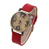 Vintage Quartz Watch New Bronze Imitation Leather Strap Casual Watches Top Quality Ladies Analog Wristwatch