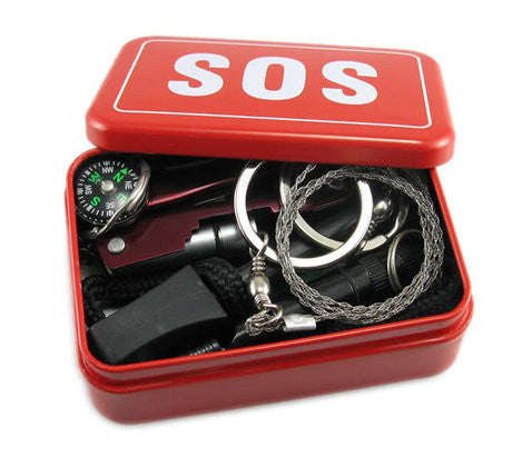 Portable emergency Outdoor equipment emergency bag survival Kit box self-help box SOS equipment for Camping Hiking
