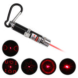 4 in 1 Red Laser LED Keychain - Silver