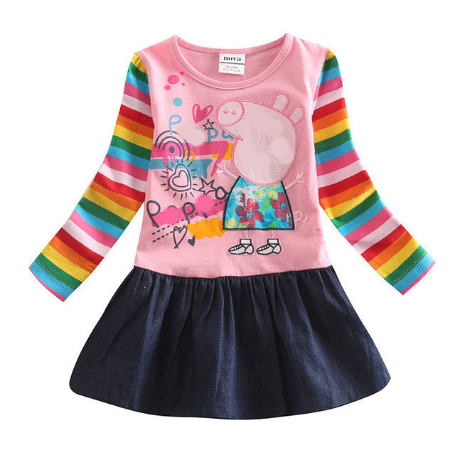 Baby Girl Dress long sleeve kids dresses for girls clothes Nova Floral Baby Girl Dress Kid Girl Party Dress children clothing