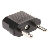 EU Plug to EU and US Plug AC Power Adapter (110-240V)