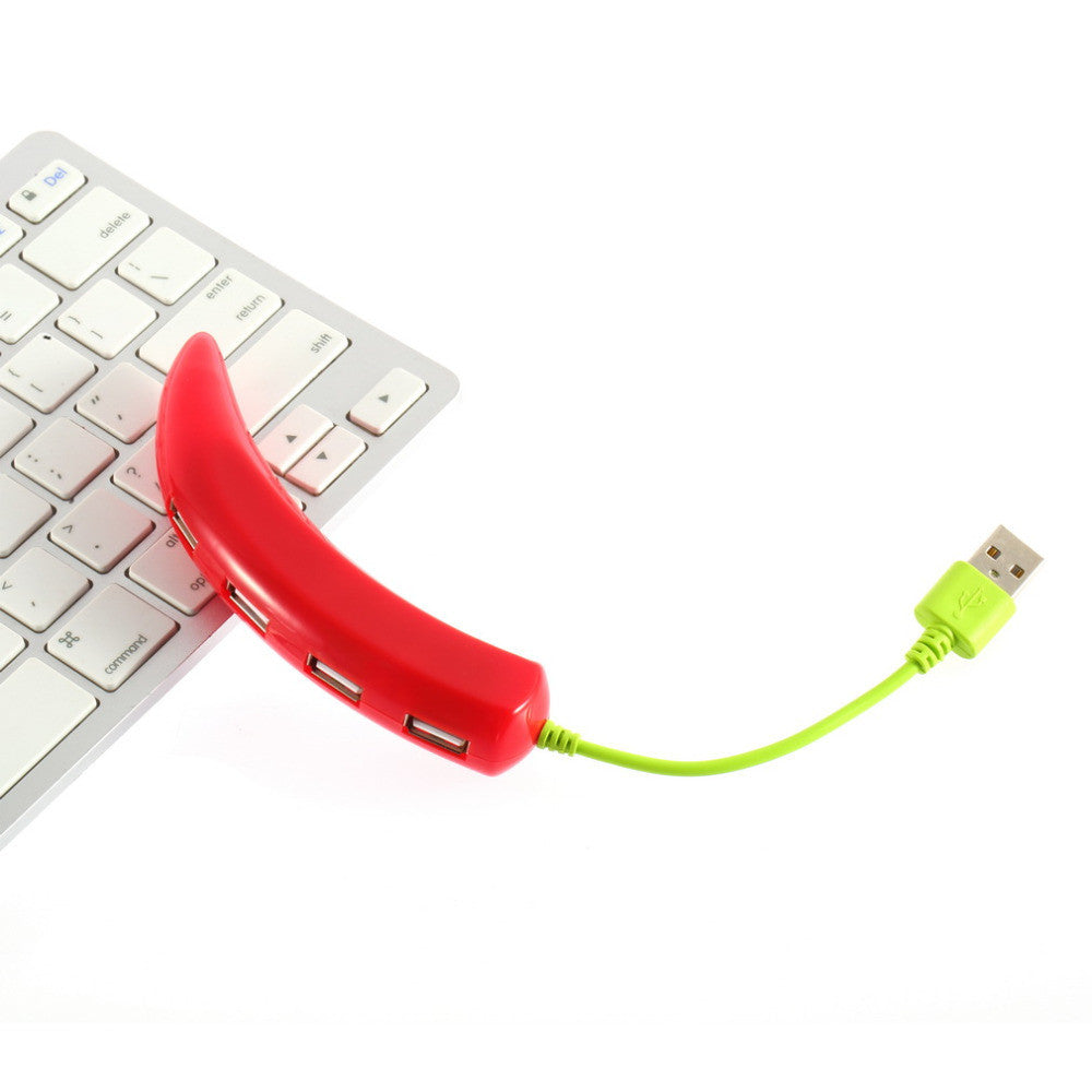 1pcs Pepper USB HUB 4 Port High Speed USB 2.0 Splitter Adapter Cable For PC