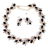 Butterfly Jewelry Sets Gold Plate Black Resin Beads Chocker Collar Party Gifts Bridal Jewelry Woman's Necklace Earring