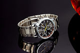 New Fashion Hot Brand Casual Sport Luxury Men Black Full Stainless Steel Quartz WristWatch