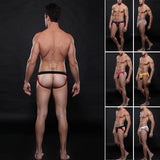 Sexy Men's Mesh Thong Jockstrap G-string Back Hole Briefs Underwear