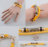 Fashion Vintage Rope Charm Bracelets For Woman Jewelry Leather Bracelets & Bangles