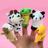 Cartoon Biological Animal Finger Puppet Plush Toys Child Baby Favor Dolls