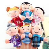 Finger Plush Puppet Happy Family Story Telling Dolls Support Children Baby Educational Toys