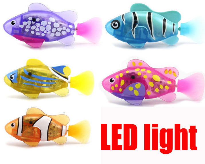 Novel Robotfish Electric Toy Robot Fish with led Emulational Toy Robot Fish-4pcs/set