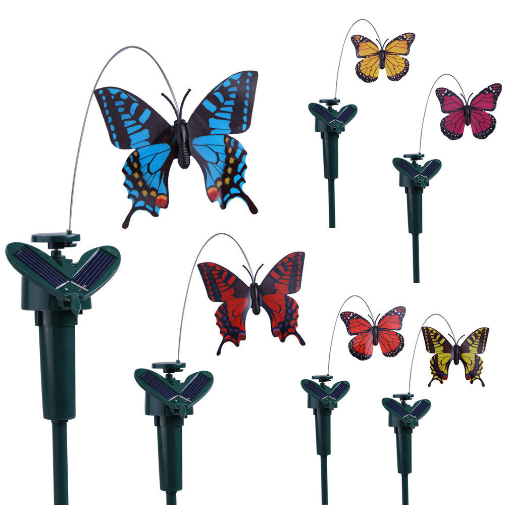 Solar Powered Dancing Flying Butterfly Garden Decoration (Random color)