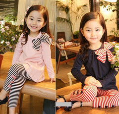 Autumn children clothing suits girls clothing set child cotton sportswear set girl casual suit