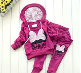 Children 2 pcs suit Cartoon girl clothing set hoodie+pants autumn baby set