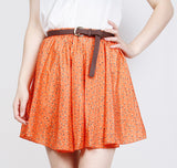 Fashion 4 Colors Pleated Floral Chiffon Women Ladies Cute Mini Skirt Belt Include Flower Printed Pattern Pleated Short