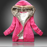 Women winter Coat,Sweatshirt Plus Large Fur Hooded Women Clothing