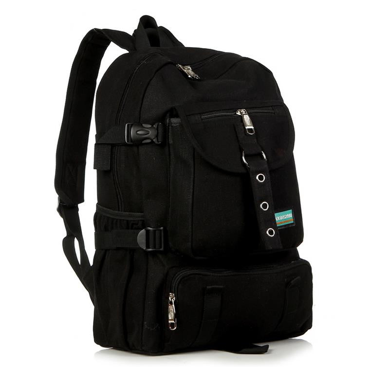 Fashion arcuate shouider strap zipper solid casual bag male backpack school bag canvas bag designer backpacks for men