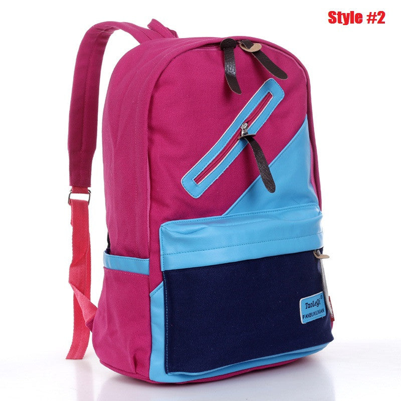 Canvas backpack schoolbags for girls casual backpack women men printing backpack shoulder bags fashion school backpacks pretty