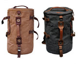 Men's Casual Vintage Canvas Backpack Messenger Rucksack school Satchel Crossbody Outdoor Hiking Camping bag BackPack