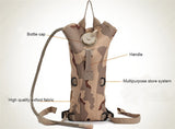 Men Camping Military Gym Bag Canvas Campus Travel Sport Backpack Camel With Water Bladder Rucksack