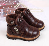New Children Snow Boots Winter Velcro Kids Boots Casual Fashion Plus Velvet Boys Girls Shoes
