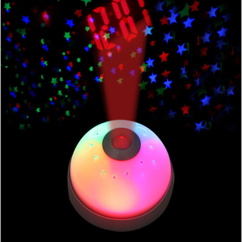 Unique Magic LED Color-Change Projection Projector Alarm Clock