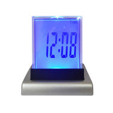 7 Color Change Mini Desktop Digital LCD Thermometer Calendar LED Alarm Clock