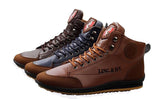 Hot Sale Men's Fashion PU Leather Boots Male Casual All-Match Spring Autumn Wear Shoes