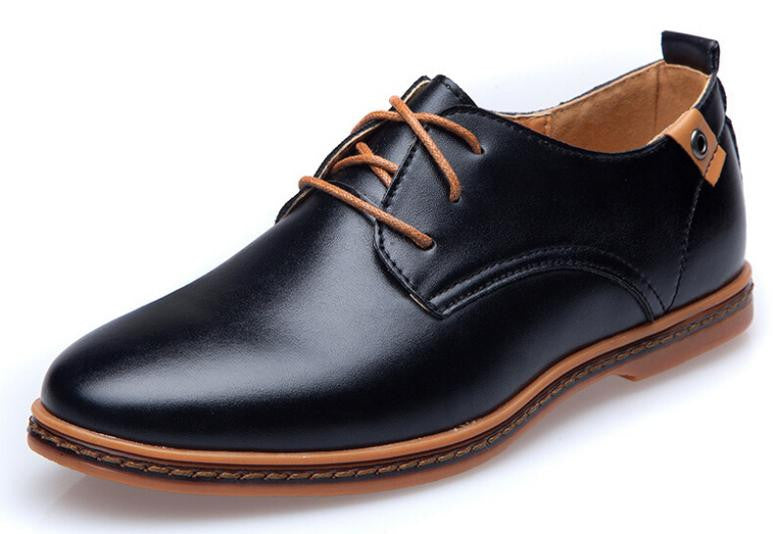 Men Shoes Leather Casual Lace up Brown Black Cheap Men Dress Shoes Oxford Men leather shoes