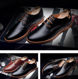 Men Shoes Leather Casual Lace up Brown Black Cheap Men Dress Shoes Oxford Men leather shoes