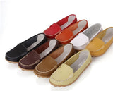 Shoes Woman Genuine Leather Women Shoes Flats 8 Colors Loafers Slip On Women's Flat Shoes
