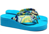 Summer bohemia flower Women flip flops platform wedges women sandals platform flip slippers beach shoes