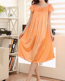 New Arrival Women's Summer Soft Solid Comfortable Nightgowns Simple Knee-Length Sleepwear
