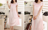 New Arrival Women's Summer Soft Solid Comfortable Nightgowns Simple Knee-Length Sleepwear