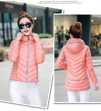 Olympic Winter Games / designated product / cotton stitching Girls Long Hooded Slim Down padded jacket Women winter jacket