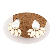 Flower Plant Resin Alloy Rhinestone Dangle Statement Earrings Sweet Earings Fashion Women Jewelry Hot New Accessories