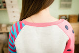 New Casual Women Hoody Flocking Fleece Sweatshirt Dot Stripe Fashion Girls Sport Suit Autumn Hoodies