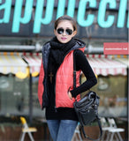 Spring Thickening Outerwear Hooded Patterns Fashionable Casual Cotton Women Vest Jacket Motorcycle Vest