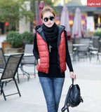 Spring Thickening Outerwear Hooded Patterns Fashionable Casual Cotton Women Vest Jacket Motorcycle Vest