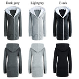 Women's Winter Slim Wool Hooded Coats Fur Collar Cotton Warm Long Coat Jacket Outwear Top