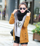 Korean Style Autumn Winter Women Coat Warm Thick Fleece Jacket Outerwear Hoodies Sweatshirts