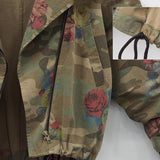 New Women's Camouflage Jackets Coat Zipper Denim Coats Army Green Outerwear