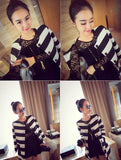 New Autumn Women Outerwear Striped Printed Jacket Slim Casual Coat