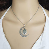 Moon Pendant Necklace Fashion Jewelry vintage Chain Necklace Women Accessories Christmas Gift