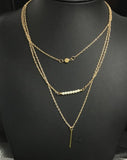 Fashion accessories jewelry New Bohemia Beach style 3 layers chain link necklace gift for women girl