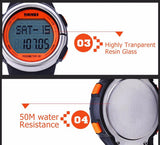 SKMEI Heart Rate Monitor Pedometer Sports Watches 50M Waterproof Outdoor Digital Men Women Calorie Counter
