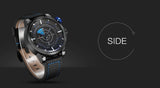 WEIDE New Men Watch Genuine Leather Band Fashion Casual Sports Design Luxury Quartz Watches Men 30m Waterproof Men Watches
