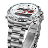 Watches Men Luxury Brand WEIDE Analog Digital Multifunction Waterproof Casual Sports Watch For Men Stainless Steel Wristwatch
